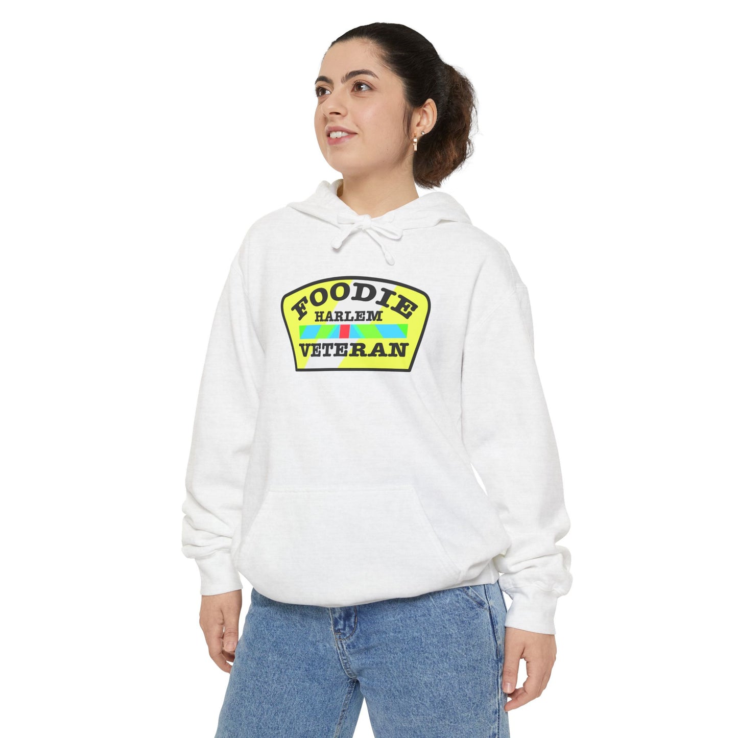 Foodie Veteran Hoodie, Unisex Garment-Dyed, Cozy Gift for Food Lovers, Casual Wear, Perfect for Holidays, Stylish Comfort