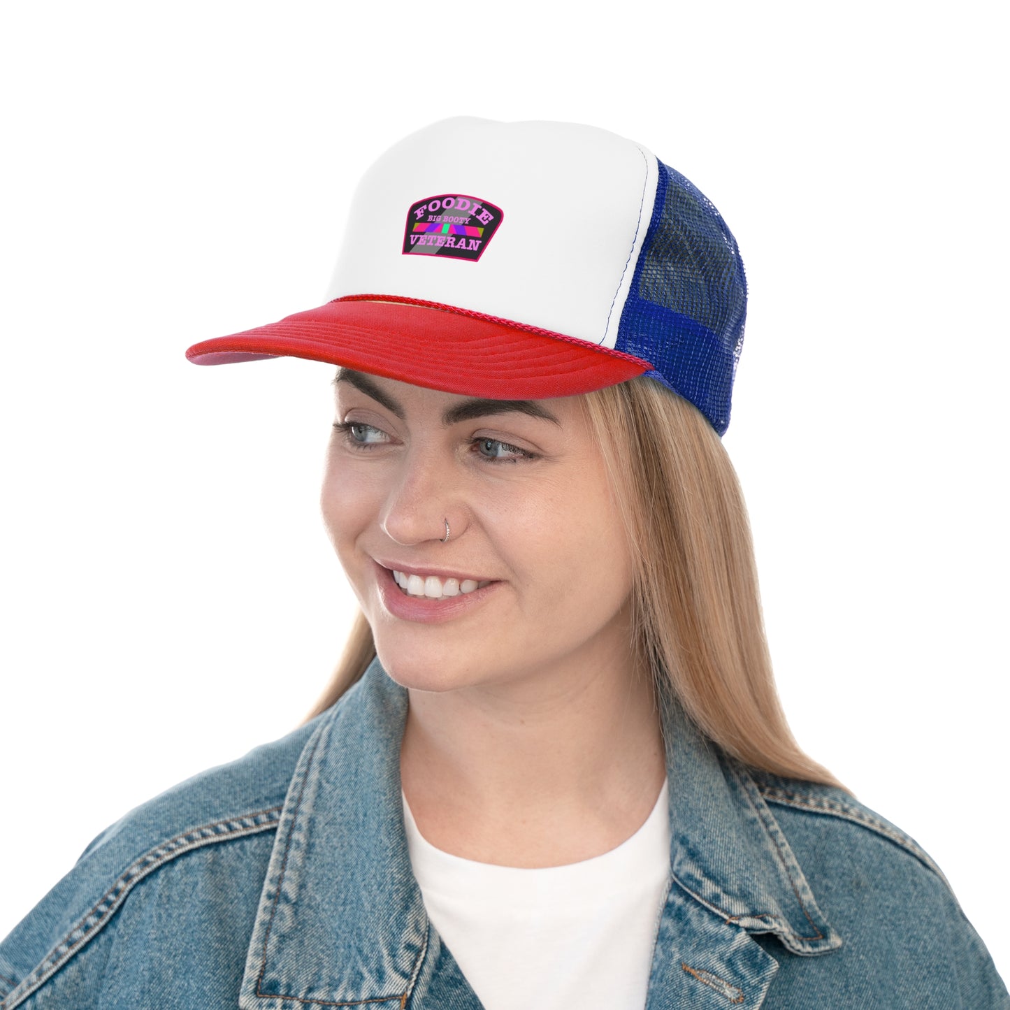 Foodie Veteran Trucker Cap | Fun Outdoor Hat for Chefs, Food Lovers, BBQ, Festivals, Birthdays
